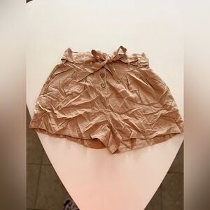 Fashion Nova High Waist Beige Shorts